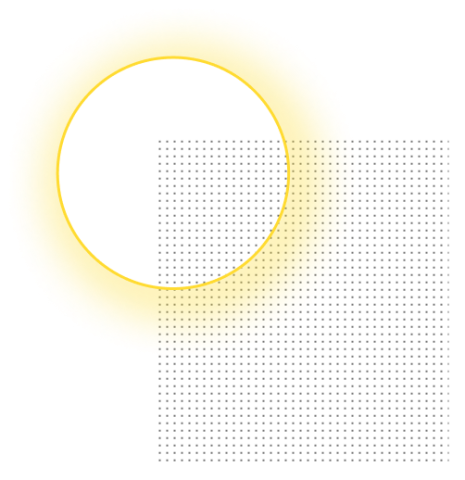 Yellow glowing circle overlaid with a dot grid