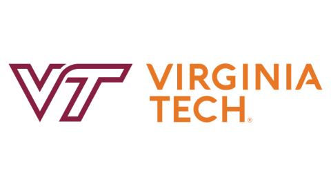 VT lettermark in burgundy with Virginia Tech next to it in gold.