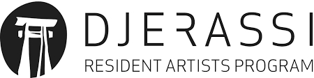 A round logo featuring a stacked stone structure in black and white, followed by Djerassi Resident Artists Program