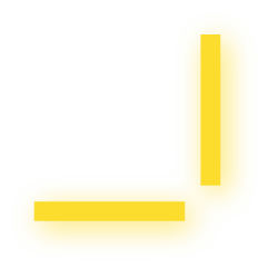 Yellow glowing corner bracket