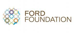 The Ford Foundation logo features a circle made of colorful interlocking rings next to the words Ford Foundation in brown text.