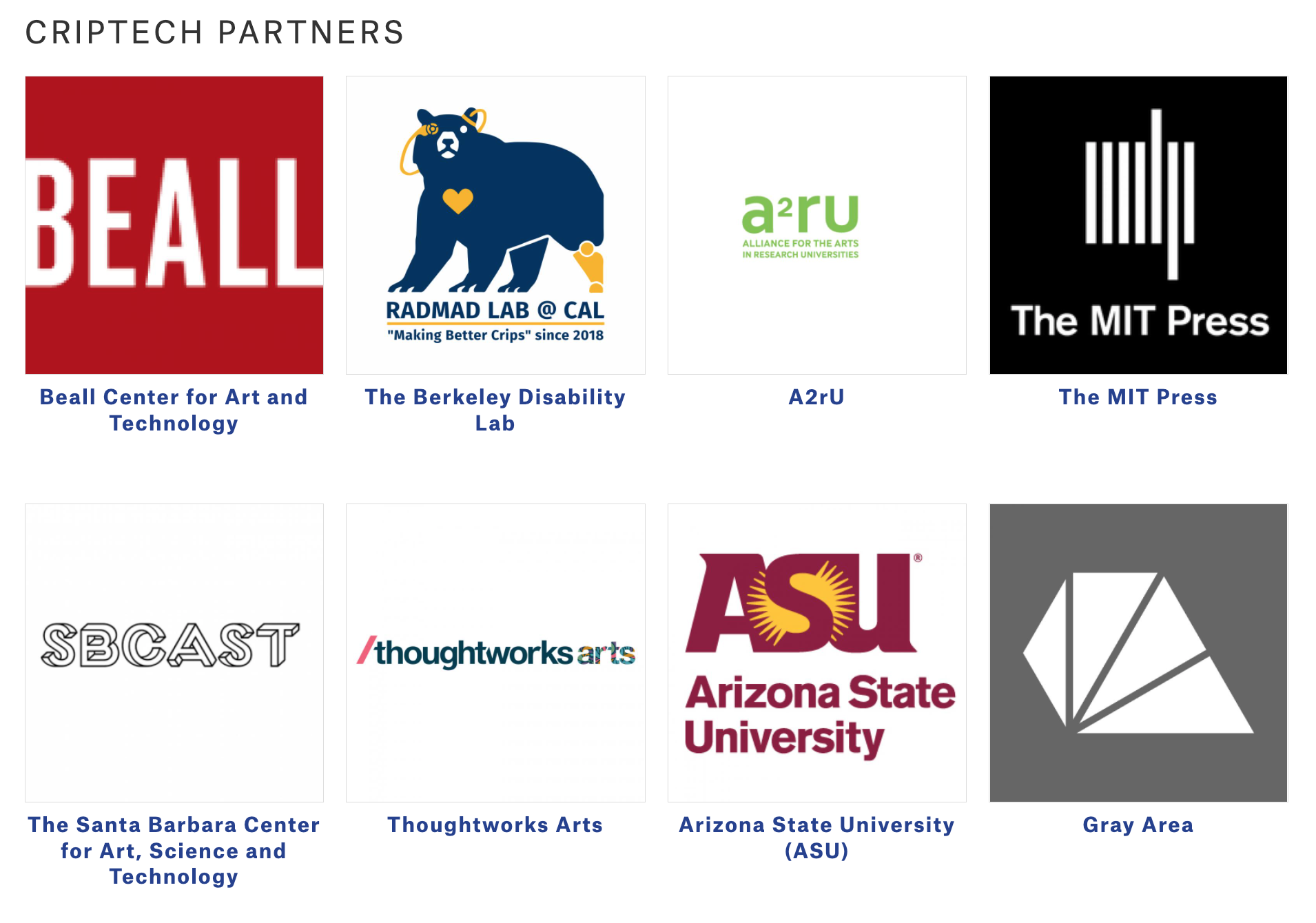 CripTech Partner Logos and stated in partners above