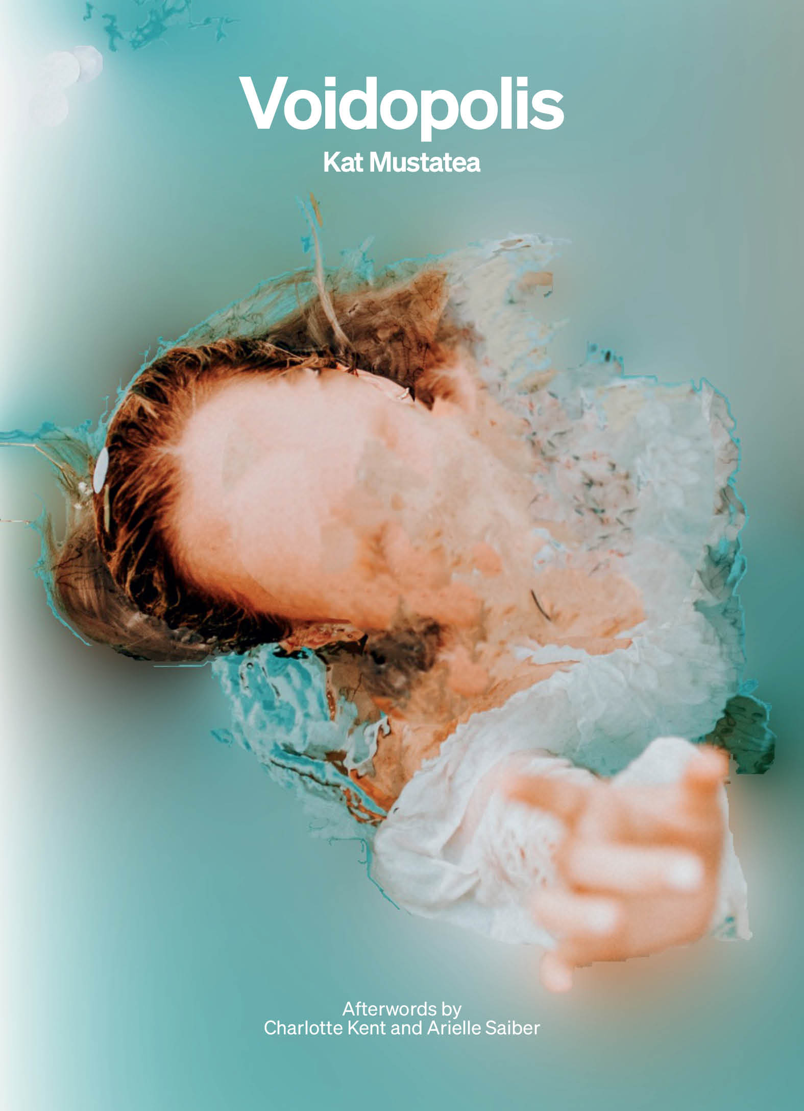 The book cover of Voidopolis by Kat Mustatea showing an image of a woman that slowly disappears