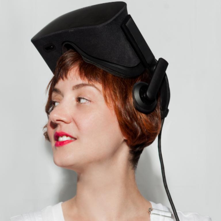 Image of woman with vr headset on head